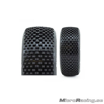 PROCIRCUIT - H-Block V2, 1/8 Off Road, Preglued, White Rim, 1pair