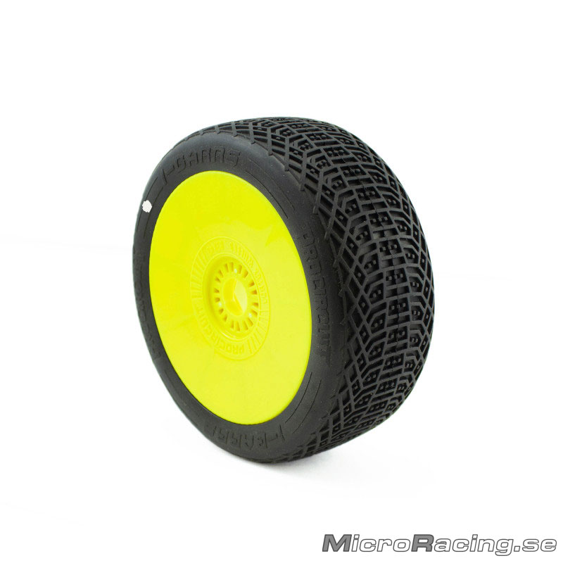 DEAL* PROCIRCUIT - I-Barrs V3 Soft, 1/8 Off Road, Preglued, Yellow Rim, 1pair - 2