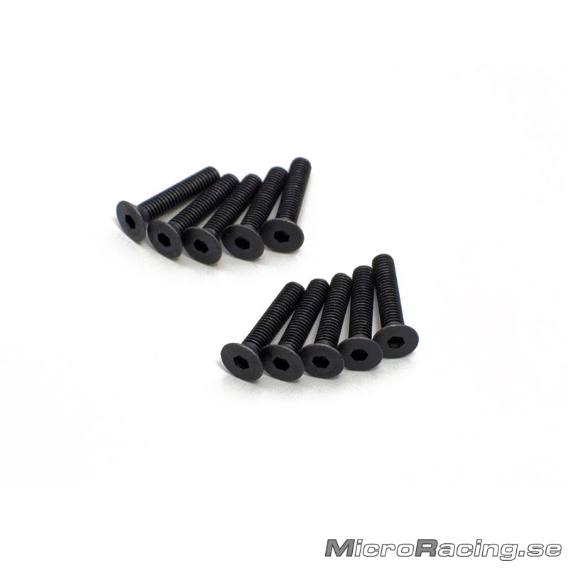 KYOSHO - M3x14mm Skruv, Försänkt, Insex, Stål, 10st