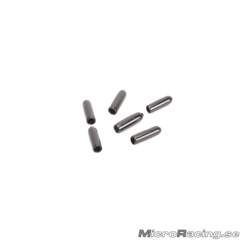 SCHUMACHER - Tube Cap, Black, 6pcs