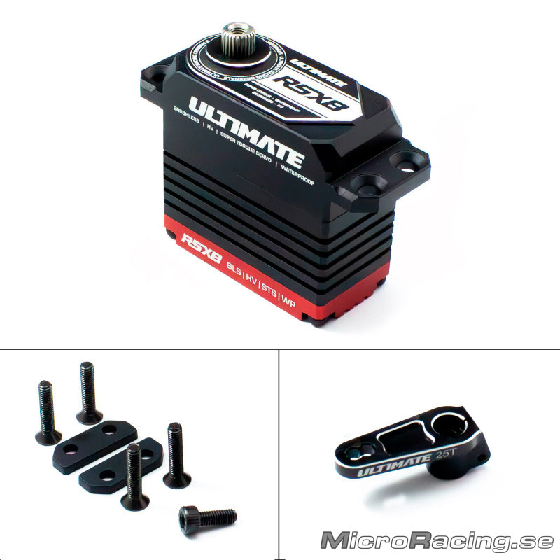 ULTIMATE - Servo RSX8 0.075s/37kg/8.4V with Stearing Servo Horn 25T - 2