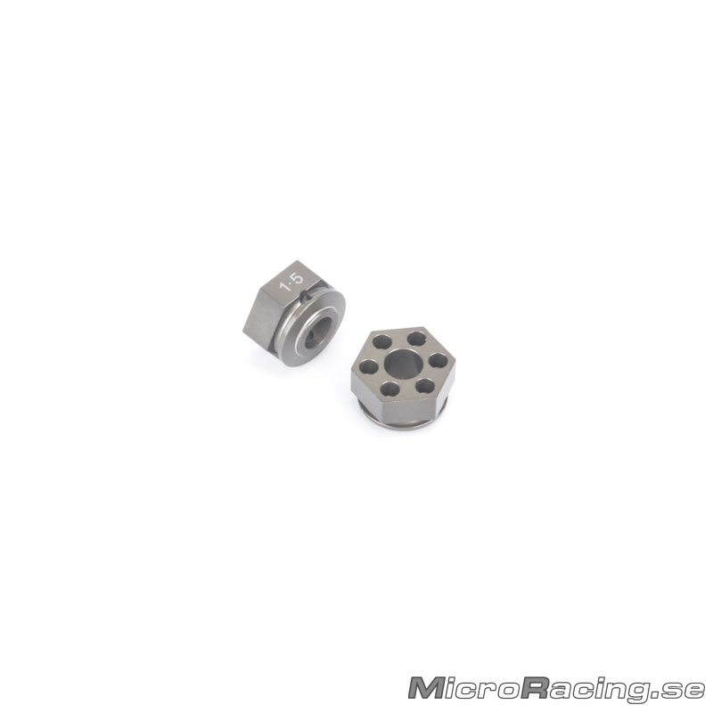 SCHUMACHER - Wheel Hex 7.5mm, +1.5, Aluminum, 1pair