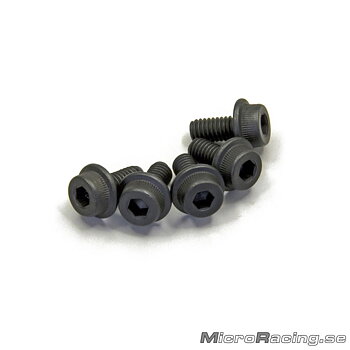 KYOSHO - M3x10mm Skruv, Cap, Insex, Fläns, Stål, 5st