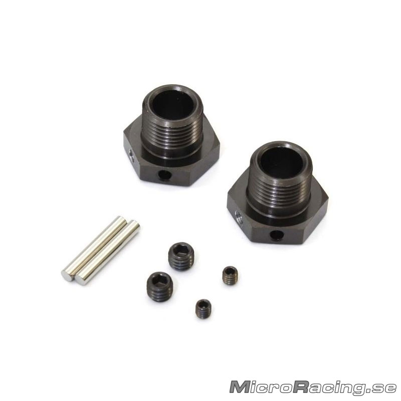 KYOSHO - Hjuladapter, Gun Metallic, 2st