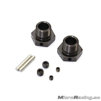 KYOSHO - Hjuladapter, Gun Metallic, 2st