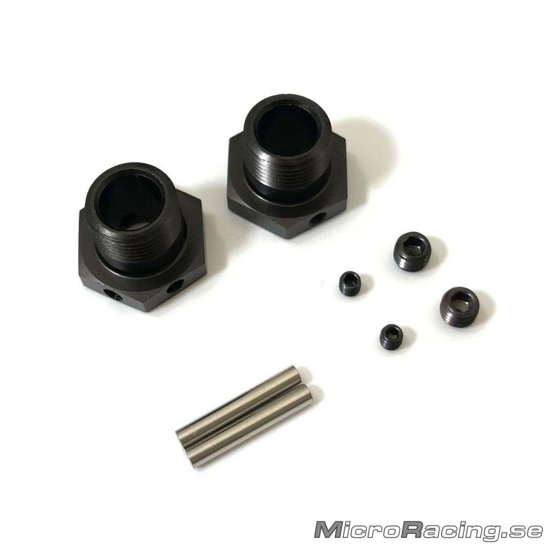 KYOSHO - Hjuladapter, Gun Metallic, Smal, 2st
