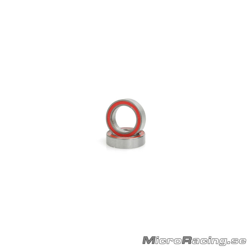 SCHUMACHER - 10x15x4mm Lager, Röd Gummitätat, 2st