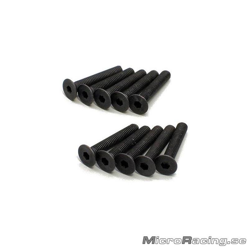 KYOSHO - M3x18mm Skruv, Försänkt, Insex, Stål, 10st