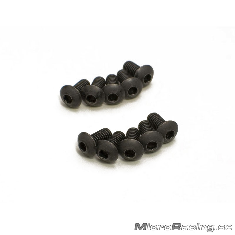 KYOSHO - M4x10mm Skruv, Kullrig, Insex, Stål, 10st