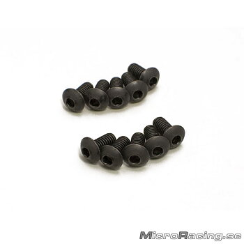 KYOSHO - M4x10mm Skruv, Kullrig, Insex, Stål, 10st