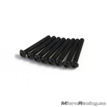 KYOSHO - M3x22mm Skruv, Kullrig, Insex, Stål, 10st