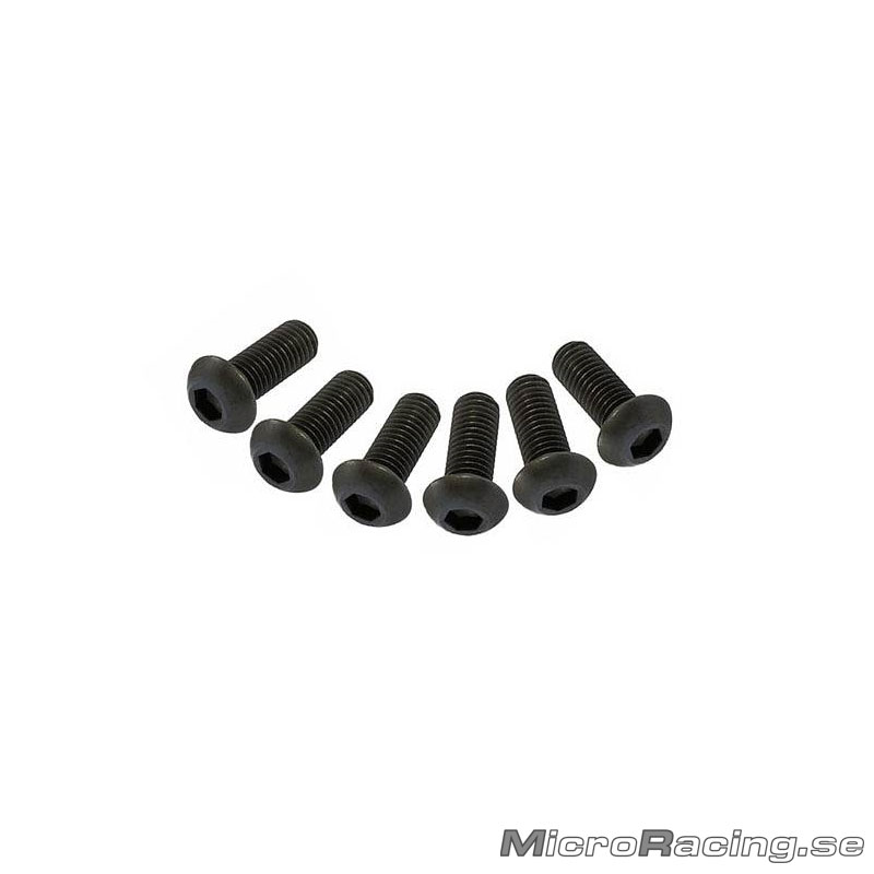 KYOSHO - M4x12mm Skruv, Kullrig, Insex, Stål, 6st