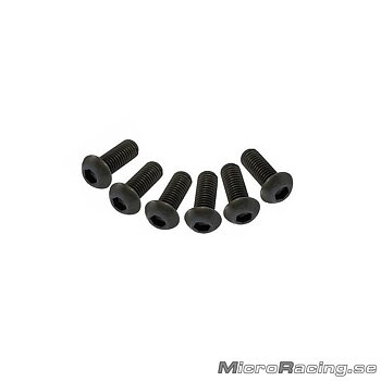 KYOSHO - M4x12mm Skruv, Kullrig, Insex, Stål, 6st