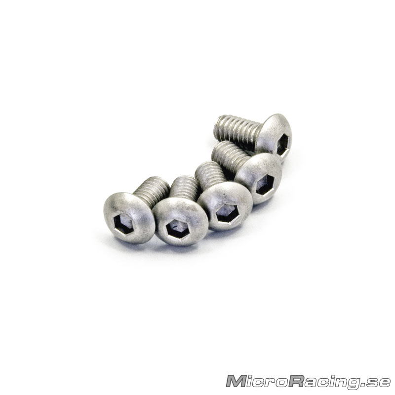 KYOSHO - M4x8mm, Button, Hex, Titan, 5pcs