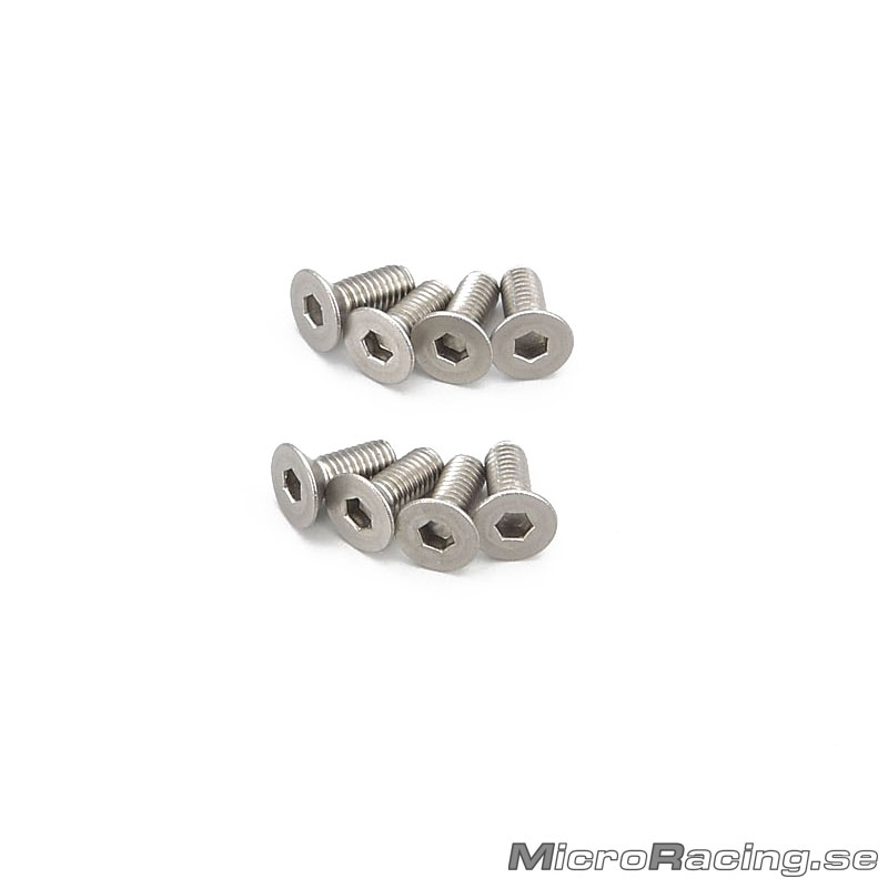 KYOSHO - M3x8mm Skruv, Försänkt, Insex, Titan, 8st