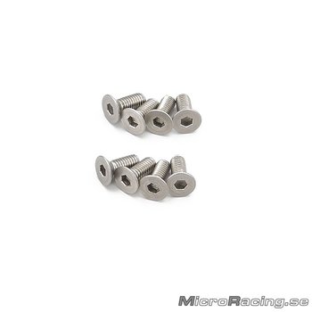 KYOSHO - M3x8mm Skruv, Försänkt, Insex, Titan, 8st