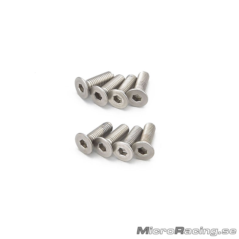 KYOSHO - M3x10mm Skruv, Försänkt, Insex, Titan, 8st