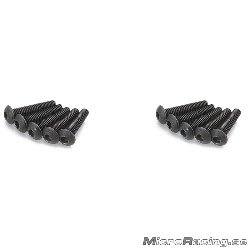 KYOSHO - M3x18mm Skruv, Kullrig, Insex, Stål, 10st