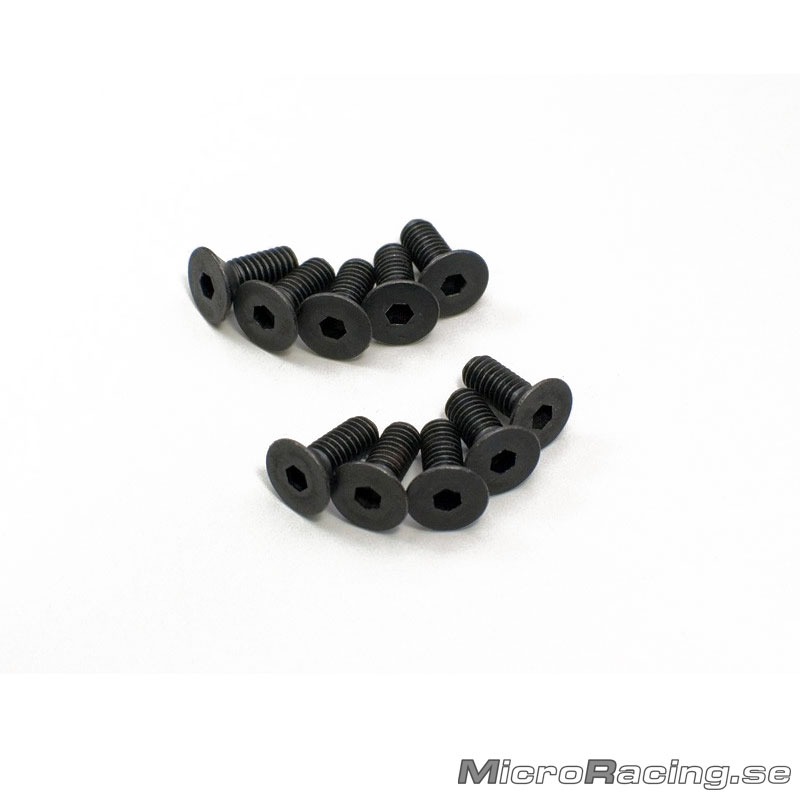 KYOSHO - M4x10mm Skruv, Försänkt, Insex, Stål, 10st