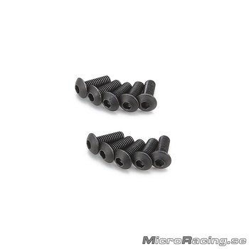 KYOSHO - M3x8mm Skruv, Kullrig, Insex, Stål, 10st