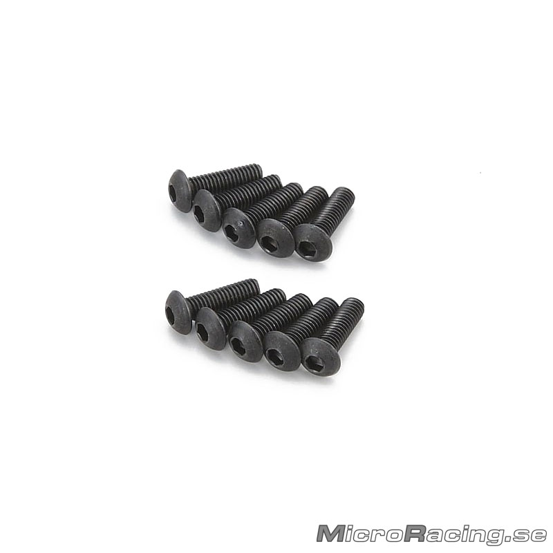 KYOSHO - M3x10mm Skruv, Kullrig, Insex, Stål, 10st