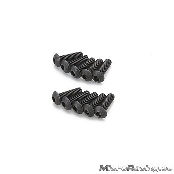 KYOSHO - M3x10mm Skruv, Kullrig, Insex, Stål, 10st