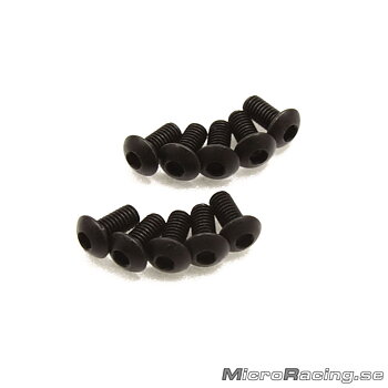 KYOSHO - M3x6mm Skruv, Kullrig, Insex, Stål, 10st