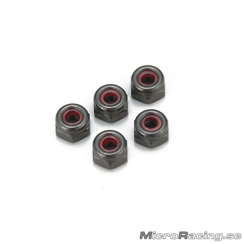 KYOSHO - M2.6x3.0mm Mutter, Svart, Stål, 5st