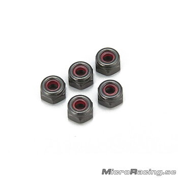 KYOSHO - M2.6x3.0mm Mutter, Svart, Stål, 5st