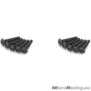 KYOSHO - M3x15mm Skruv, Kullrig, Insex, Stål, 10st