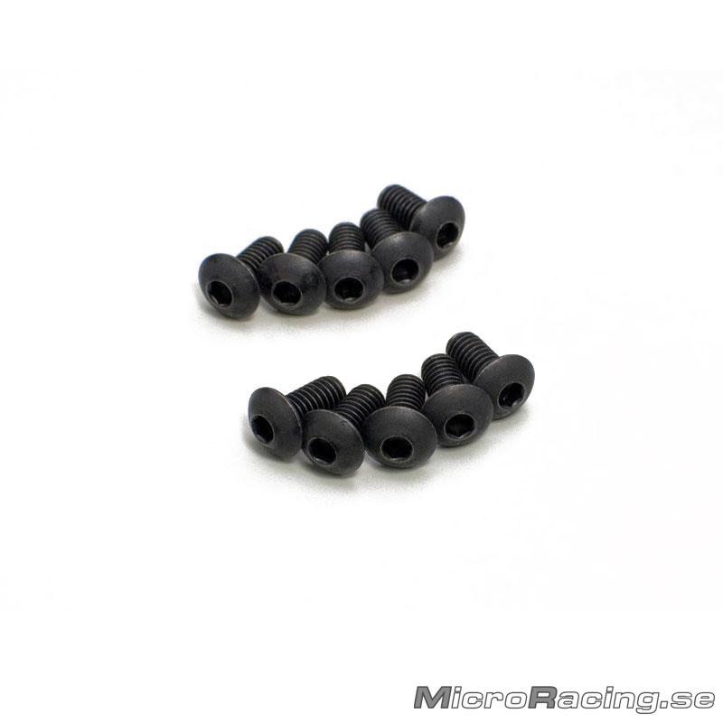 KYOSHO - M4x8mm Skruv, Kullrig, Insex, Stål, 10st