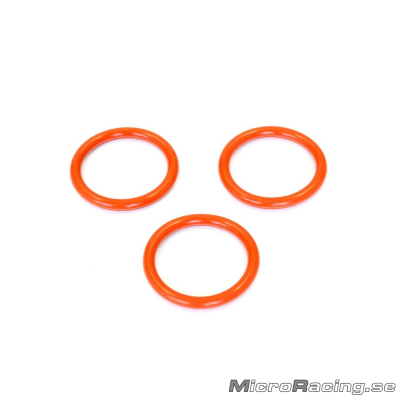 KYOSHO - O-Ring, P18, Orange, Silicone, 3pcs