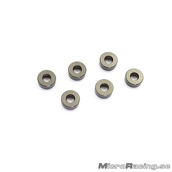 AMR - M3x7x3mm Bricka, Gun Metallic, Aluminium, 6st