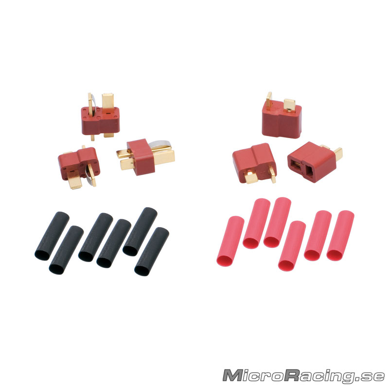 LRP - US-style T-connectors, 3xFemale, 3xMale