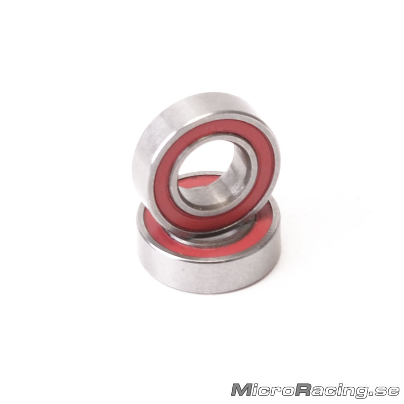 SCHUMACHER - 5x10x3mm Bearing, Red Rubber Sealed, 2pcs
