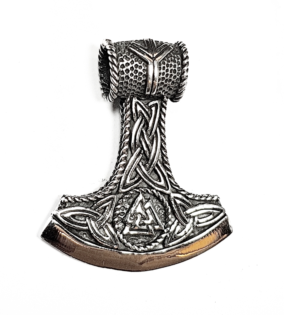 Valknut Torshammare med Algiz Rune  (Protection)