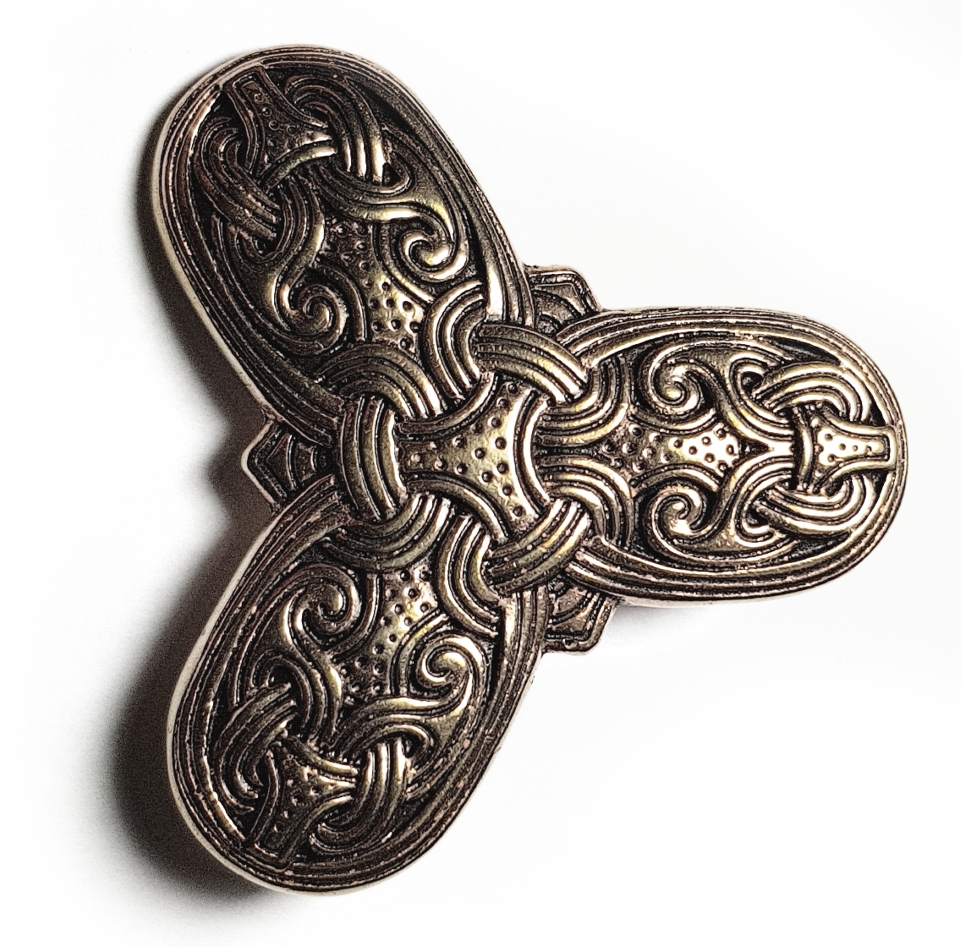 Vikinga Tid Bronsbrosch  - Trefoil - 4