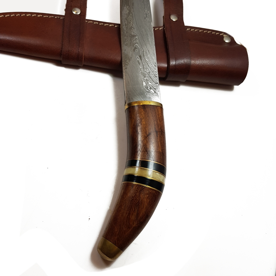 Handgjord Damaskstål Viking Scramsax  - 149 - 2