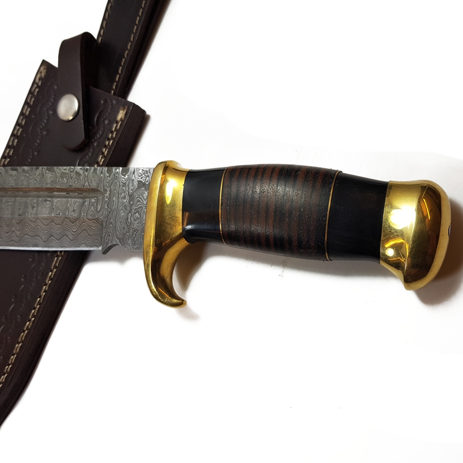 Handgjord Damaskstål Bowie Kniv - 092 - 2