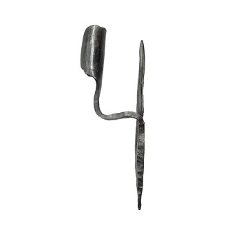 Vikingatid Handsmitt Ljushållare med vinklad och böjd ljusarm - 15cm