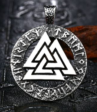 Valknut runhänge i Stål - 2