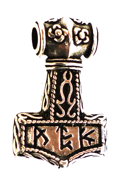 Torshammare med Runor - 34mm