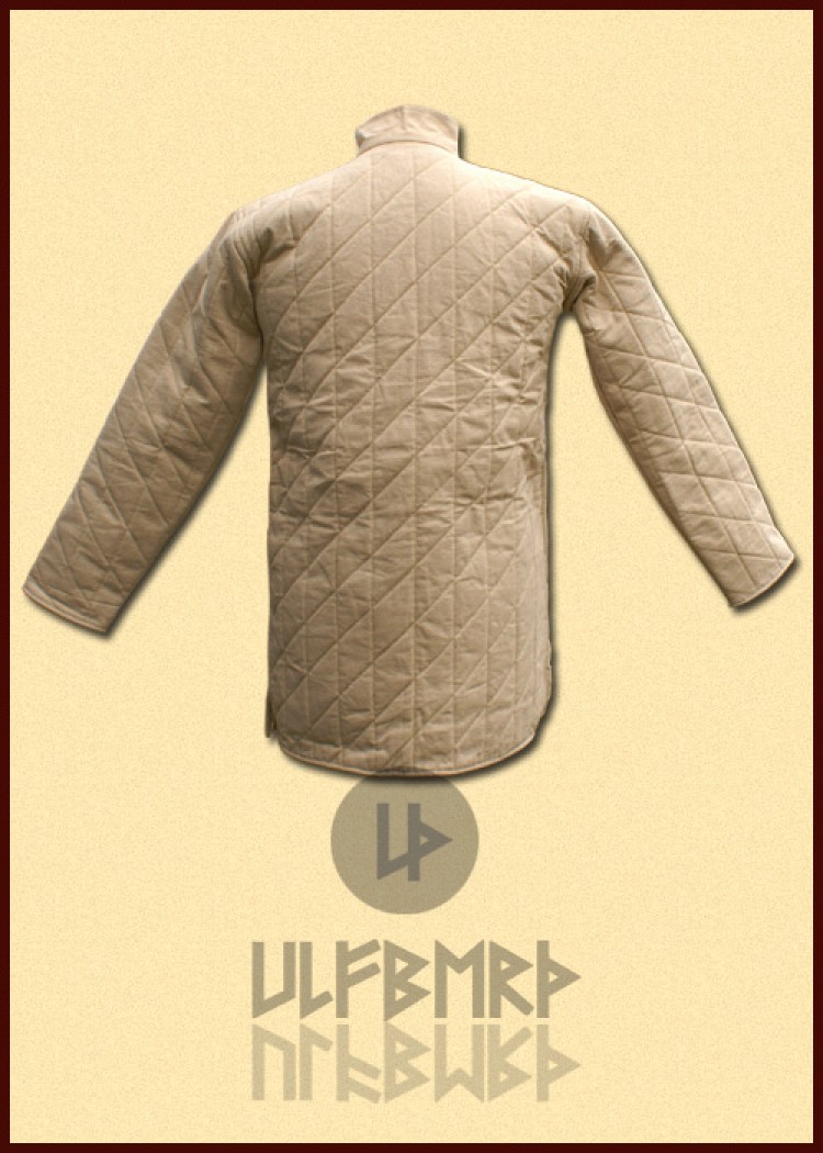 Lång Gambeson, bomull med ullfyllning, naturfärgad - XXL - 2