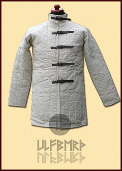 Lång Gambeson, bomull med ullfyllning, naturfärgad - XXL
