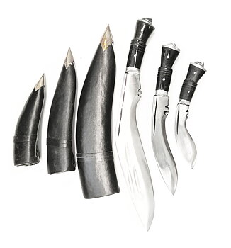 Kukri Kniv i Kolstål (Gurkha Khukuri)  - - Svart handtag