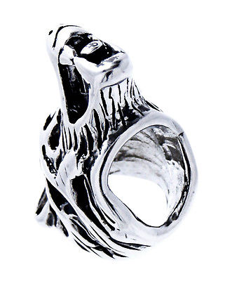 Varg skäggpärla i silver - 8mm hål - 2