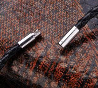 4mm Svart Flätat Läderhalsband - 3