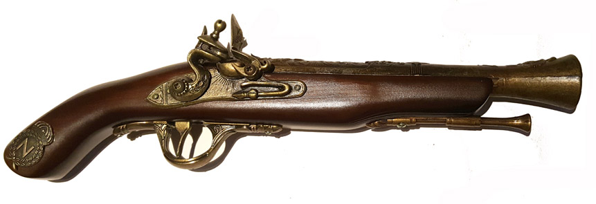 Pirat Flintlåspistol - 1800 talet - Metall