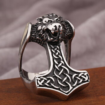 Thors Hammare Lejon Ring