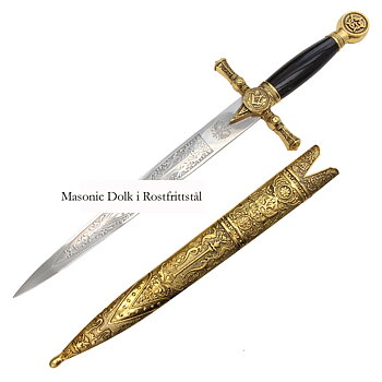 Masonic Dolk med Slida